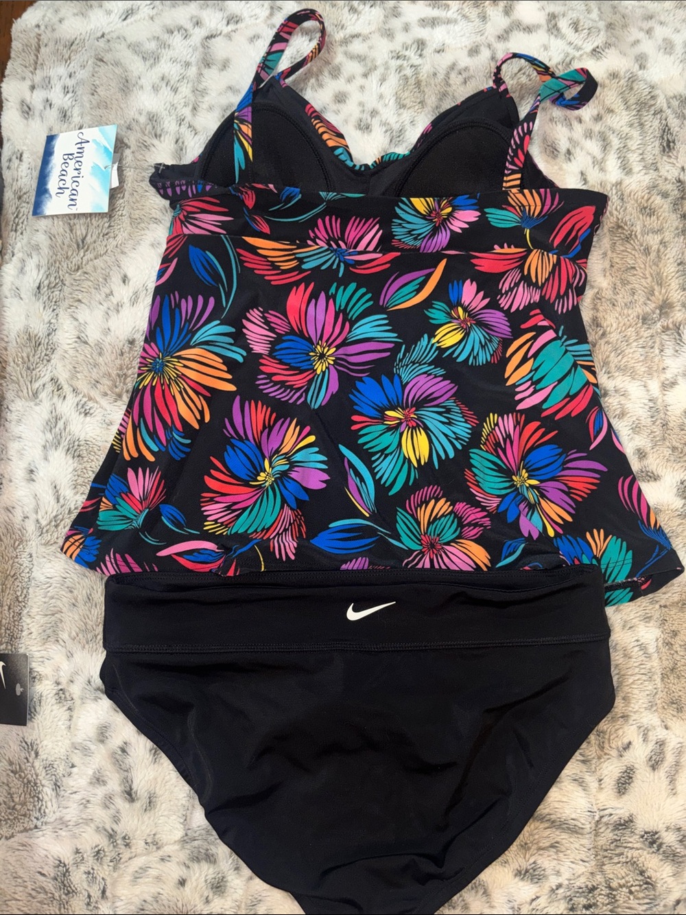 Nike Black Swim Bottoms with Colorful Tankini Top NWT❗️ - Picture 6 of 6